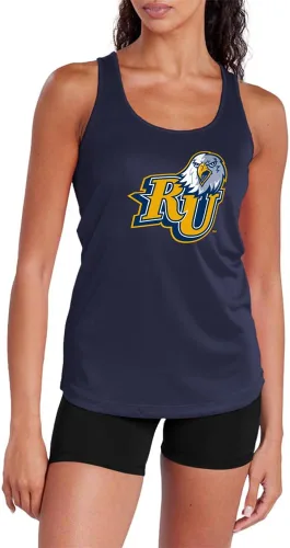 Vista 89 de Camiseta deportiva sin mangas oficial de NCAA Collegiate para mujer, con espalda cruzada, colección con logotipo primario