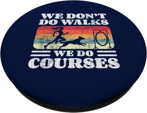 Vista 2 de Agility Handler - Dog Agility Courses - Humor Dog Agility PopSockets Adhesive PopGrip