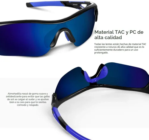 Vista 3 de BEACOOL Polarized Sports Sunglasses for Men Women Youth Baseball Cycling Running Driving Fishing Golf Motorcycle TAC Glasses