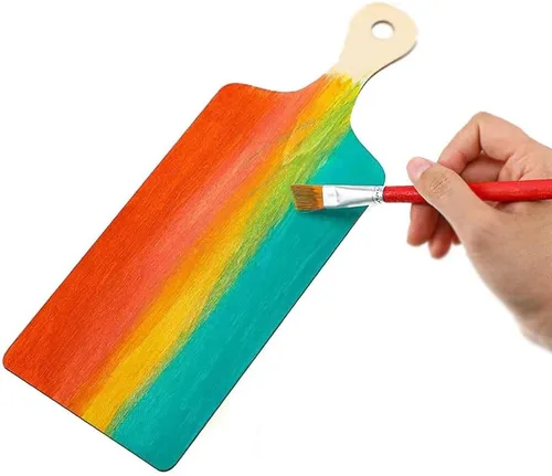 Vista 4 de 6 piezas de mini tabla de cortar de madera, tabla de cortar de madera sin terminar, tabla de cocina de servir charcutería para bricolaje, decoración
