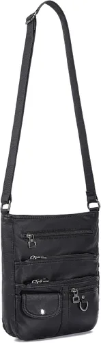 Vista 8 de MINICAT Bolsos cruzados para mujer, bolso cruzado con múltiples bolsillos, de cuero suave, bolso cruzado para mujer, bolsos de hombro pequeños