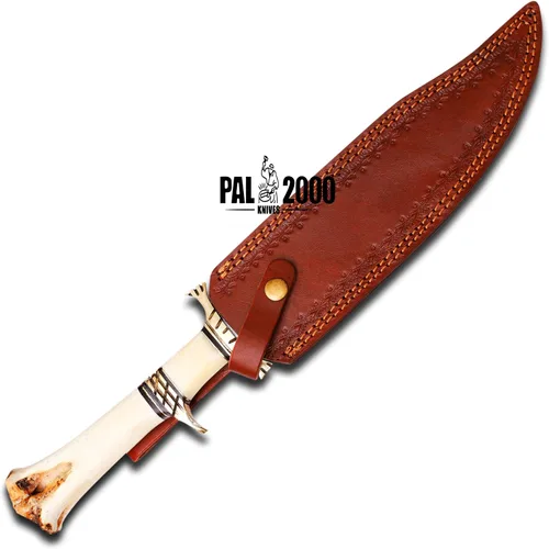 Vista 5 de PAL 2000 KNIVES Acero de Damasco hecho a mano 15 pulgadas caza Bowie cuchillo 9871