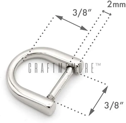 Vista 4 de CRAFTMEMORE Anillo de tornillo de grillete pequeño con anillos en D para llaves y extractor de cremallera, pulsera paracord de repuesto de 3/8 Latón