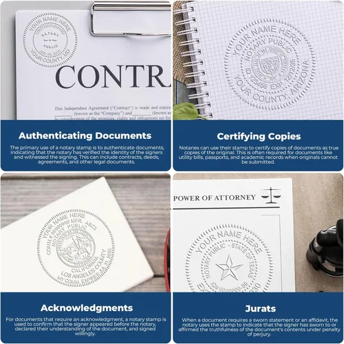 Vista 5 de Sello notarial del estado de Carolina del Sur, sello notarial híbrido de Carolina del Sur, compatible con el tablero de notarios de Carolina