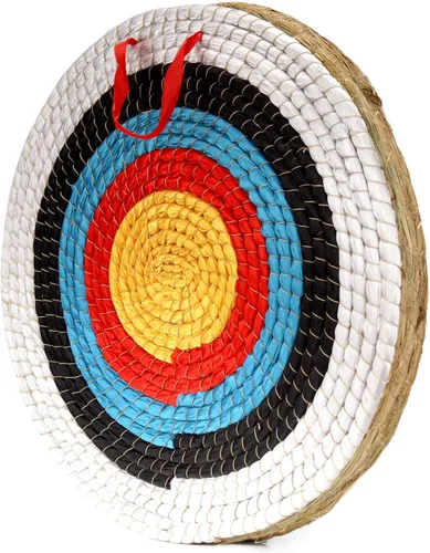 Vista 10 de Objetivos de tiro al arco Dostyle tradicionales de paja sólida redonda con cara de cuerda de tres capas para práctica de tiro con arco