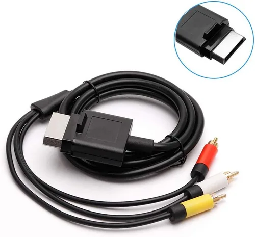 Vista 2 de CHILDMORY 1.8M Audio Video AV RCA Video Composite Cable Cable Cable para Xbox 360 Slim