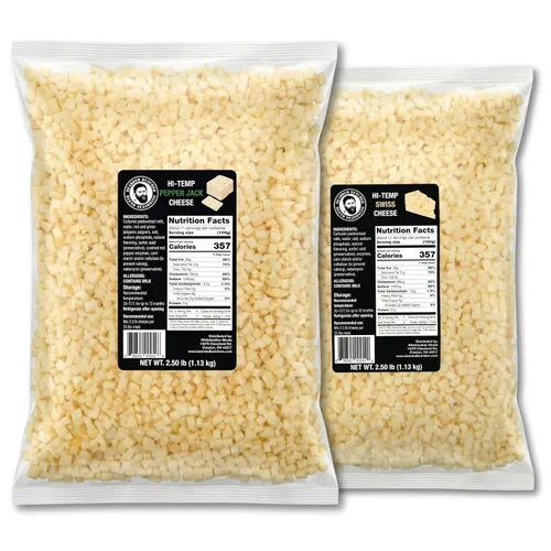 Vista 26 de Carniceros barbudos de queso cheddar de alta temperatura de 2.5 libras – Cubos de 1/4 de pulgada estables en almacenamiento para hasta 25 libras