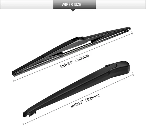 Vista 3 de Repuesto para Mazda CX-7 2007-2012, Conjunto de Brazo y Escobilla del Limpiaparabrisas Trasero - Estilo OEM de Fábrica