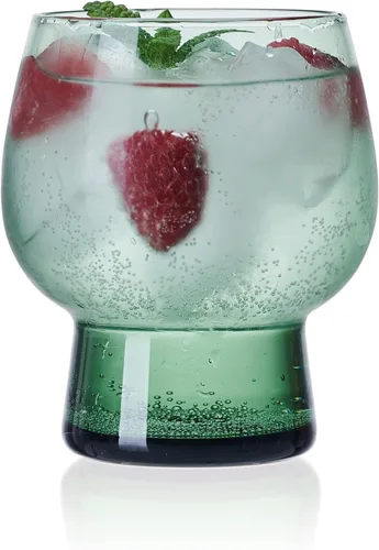 Vista 6 de Mikasa Phoebe - Juego de 4 vasos dobles para bebidas (4 unidades), color salvia