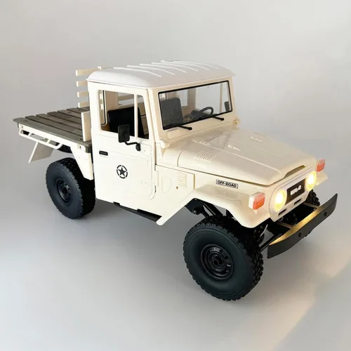 Vista 2 de HLSFWDRIVE WPL C44 RC Rock Crawler RC Camión 4x4 Off Road RTR Escala 1/16 Pastilla de orugas con control remoto todo terreno Full proporcional 370