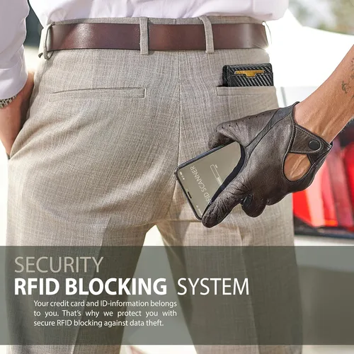 Vista 5 de Cartera con clip para dinero con compartimento para monedas bloque RFID de Nueva York minimalista mini billetera delgada plegable para hombres
