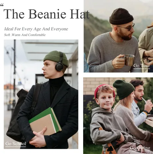 Vista 5 de Zuriohalk pops The Man The Myth The Legend Beanie Hat Funny Beanie Hat for Adults Soft Winter Hat Cuffed