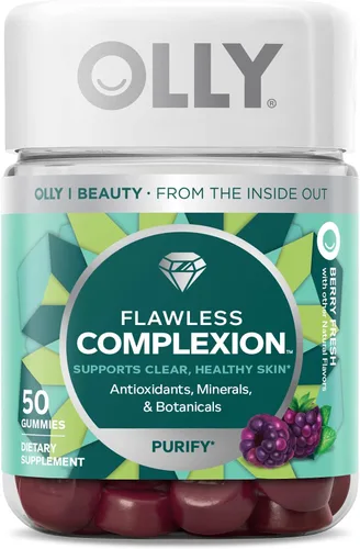 Vista 4 de OLLY Undeniable Beauty Gummy, 60 unidades y gomitas de tez impecable, soporte para la piel transparente y saludable, 50 unidades (paquete de 1)