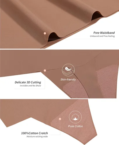 Vista 5 de DEANGELMON Tanga sin costuras para mujer, tanga, ropa interior para entrenamiento, cintura alta, tanga, paquete múltiple