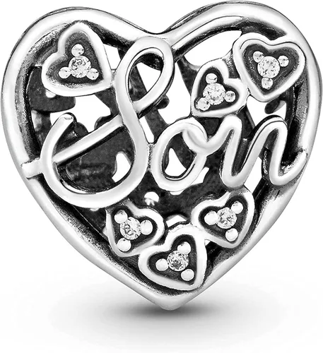 Vista 2 de Annmors Jewelry Family Charms for Woman-925 Sterling Silver Dangle Pendant Bead with Cubic ZirconiaGirl Jewelry Beads DIY Gifts for Women Bracelet