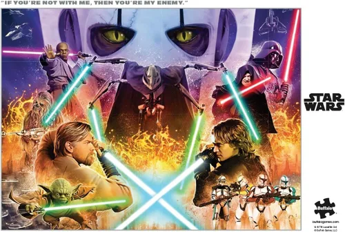 Vista 5 de Buffalo Games - Silver Select - Star Wars - Si no estás conmigo, entonces eres mi enemigo. - Rompecabezas de 1000 piezas para adultos -Rompecabezas