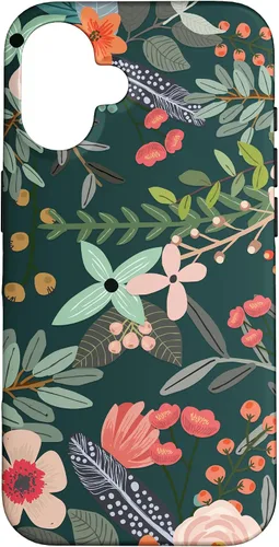 Vista 32 de Cute Colorful Garden Botanical Floral Pattern Case for iPhone 17