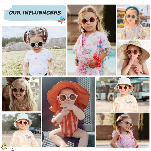 Vista 4 de SOJOS Gafas de sol redondas polarizadas para niños y niñas protección UV400 gafas de sol de protección UV400