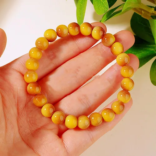 Vista 29 de Pulseras de triple protección con piedra de ojo de tigre de obsidiana negra con hematita para hombres y mujeres, pulsera de piedra curativa