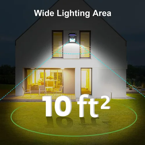 Vista 6 de Luposwiten Luces solares para exteriores, 28 LED, luces solares con sensor de movimiento con ángulo de movimiento de 125°, impermeable, IP65