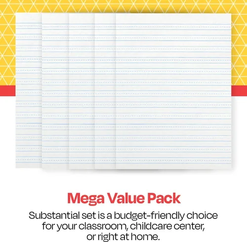 Vista 6 de School Smart-85353 Papel de escritura Skip-A-Line con renglones, renglón de 9.5 mm en sentido corto, 8 x 10-1/2 pulgadas, blanco, paquete de 500