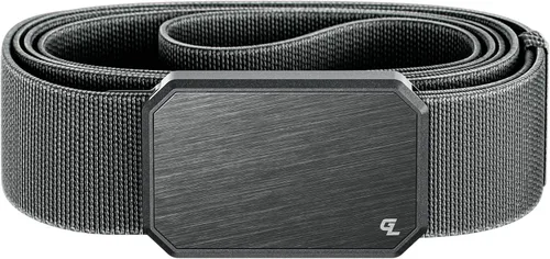 Vista 17 de Groove Life - Cinturón de nailon elástico para hombre con hebilla magnética de aluminio Gun Metal / Dark Earth