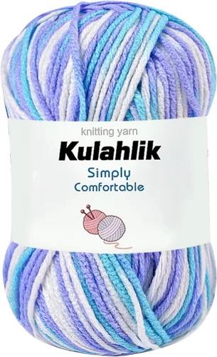 Vista 101 de 50g (1x50g) Hilo Acrílico para Crochet y Tejido, Hilo Degradado Colorido, 1 Rollo de Madejas, Hilo Acrílico Multicolor, Perfecto para Proyectos