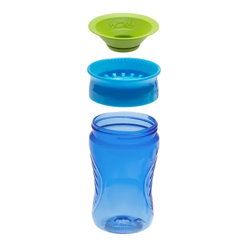 Vista 3 de Wow Cup for Kids 360 - Vaso para sorber, color azul, 10 oz (10.0 fl oz)