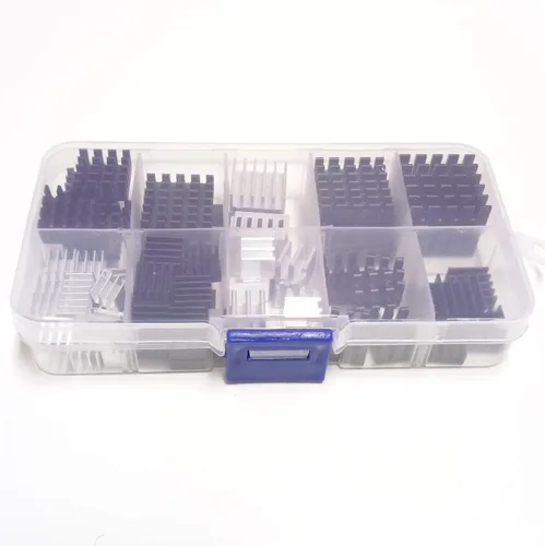 Vista 9 de Easycargo Kit surtido de disipador de calor de 100 piezas para enfriar PC, portátil, PS5, M.2, CPU, GPU, VGA, RAM, VRAM, VRM, IC LED, MOSFET