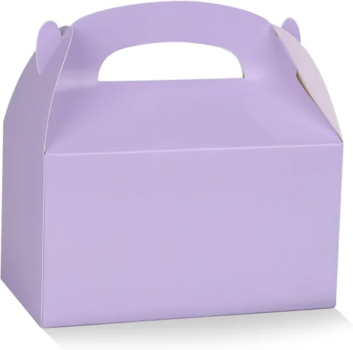 Vista 9 de DjinnGlory Paquete de 36 Cajas Pequeñas Azules de Obsequios para Fiestas, Cajas Gable, Cajas de Regalo de Papel para Baby Shower, Cumpleaños, Fiesta