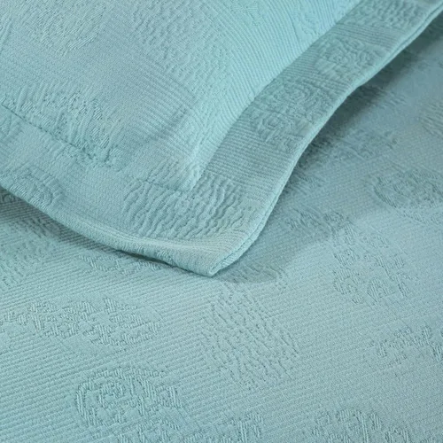 Vista 7 de Superior colcha de una plaza de jacquard y matelasse 100 % algodón de alta calidad, turquesa, individual, Agua (Aqua), gemelo Juego de colcha