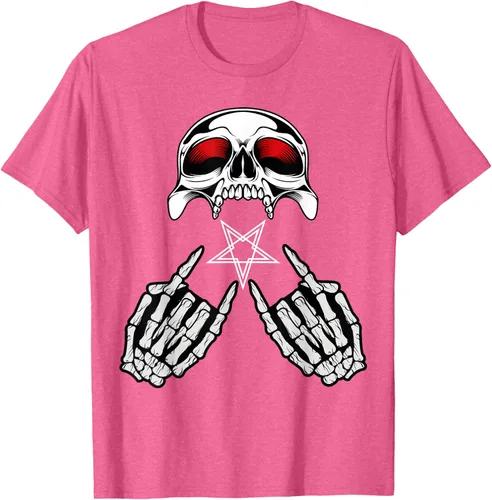 Vista 25 de Camisas de metal pesado con diseño de abanico de metal Negro