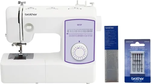 Vista 7 de Brother GX37 - Máquina de coser de 37 puntadas, estuche de almacenamiento y transporte de plástico duro y 5 agujas para máquina de coser