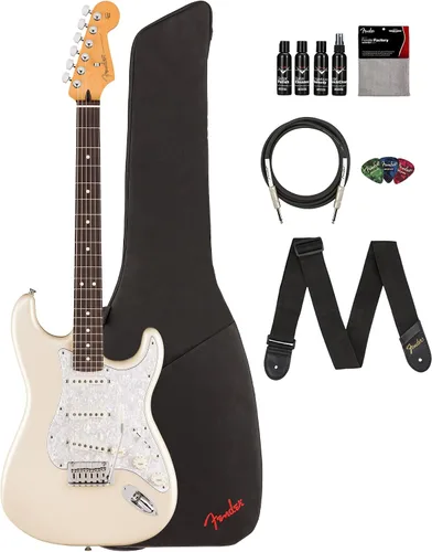 Vista 32 de Fender Player II Modified Stratocaster - Paquete de atardecer con bolsa de concierto, correa, cable, paquete de 3 púas y kit de limpieza de guitarra