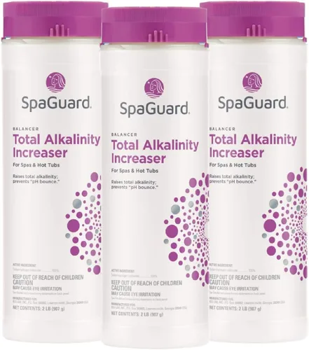 Vista 4 de SpaGuard - Aumentador de la alcalinidad total (2 libras) Evita el rebote del pH, equilibrador de agua probado para piscinas, adecuado para spas