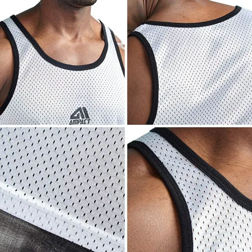 Vista 5 de AIMPACT Camiseta sin mangas de malla casual para hombre