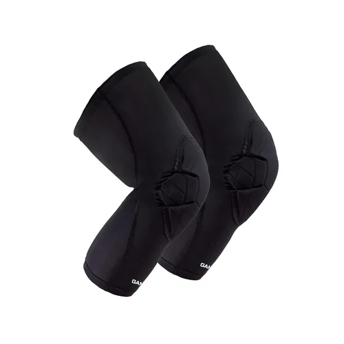 Vista 3 de Rodilleras Protección de articulaciones de manga de compresión Tecnología de absorción de impactos Hombres Mujeres Niños, Negro, Talla S