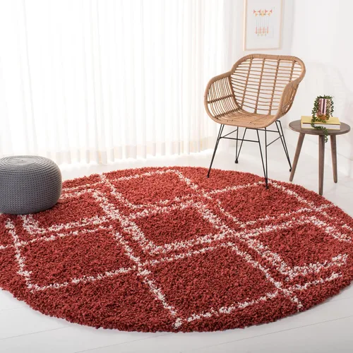 Vista 24 de SAFAVIEH Pro Luxe Shag Collection - Alfombra de pasillo, 2 pies 6 pulgadas x 6 pies, color crema y azul, diseño de borlas bohemias, no desprende