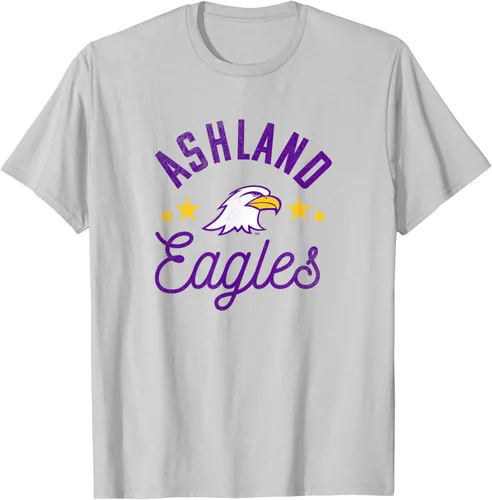Vista 5 de Ashland University Camiseta con logotipo de Eagles, Gris