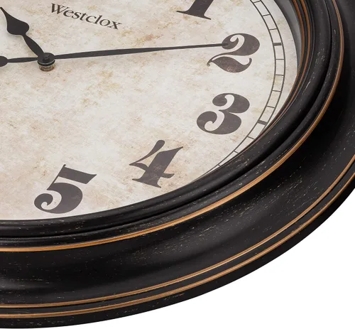 Vista 2 de Westclox Reloj de pared grande tradicional con pilas para sala de estar, dormitorio, oficina, regalo ideal para inauguración de la casa