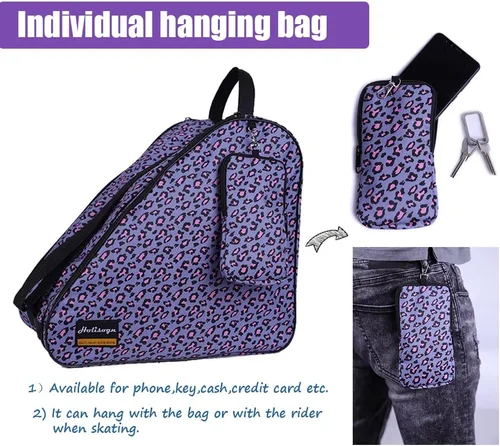 Vista 4 de Holisogn Bolsa de patinaje en línea y ruedas, bolsas de alta calidad y moda para niños, niños, adolescentes, adultos