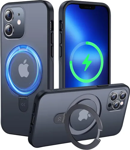 Vista 24 de CASEKOO - Funda diseñada para iPhone 14 Pro con soporte magnético invisible [protección contra caídas de grado militar] [compatible con MagSafe]