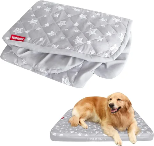 Vista 15 de Fundas impermeables de repuesto para cama de perro, lavables y fáciles de quitar, funda acolchada silenciosa para cama de mascotas, bonito estampado