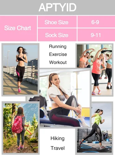 Vista 6 de APTYID Calcetines deportivos para correr al tobillo para mujer (6 pares)