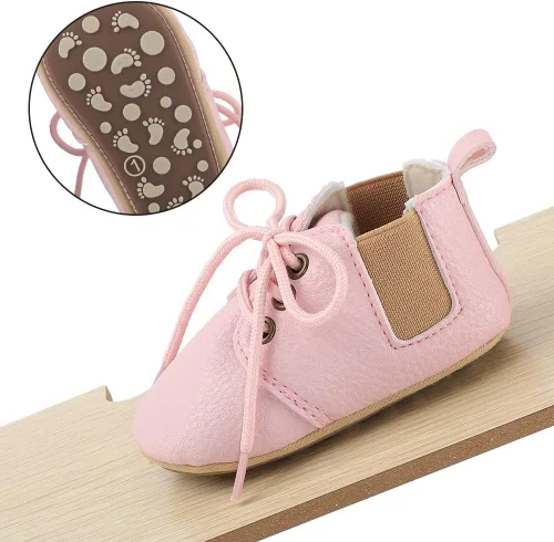 Vista 6 de ESTAMICO Zapatos para bebés niños Prewalker PU Sneakers