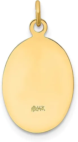 Vista 4 de Collar con dije de medalla de oro amarillo de 14 quilates con dije de Our Lady Of Guadalupe, joyería fina religiosa para mujeres, regalos para ella