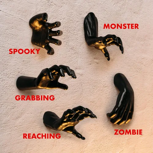 Vista 8 de GUTE Creepy Hands - Decoración para colgar en la pared, decoración de manos de terror, decoración estética, gótica, gótica, arte de pared colgante