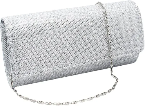 Vista 9 de Naimo - Deslumbrante bolsa pequeña de solapa con cadena desmontable para eventos nocturnos