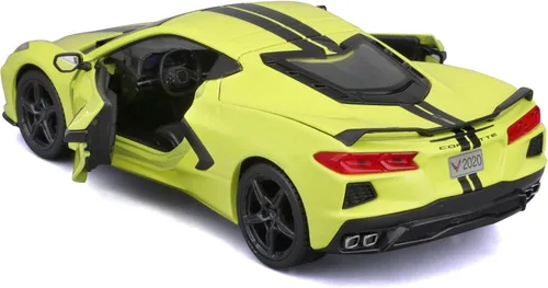 Vista 4 de Maisto 1:24 SE 2020 Chevrolet Corvette Stingray Z51 - Amarillo