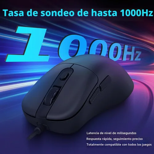 Vista 3 de Redragon Ratón para juegos con cable, ligero, 6 botones programables, negro